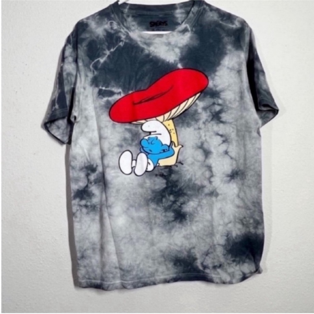Tie-Dye Smurf Graphic T-Shirt